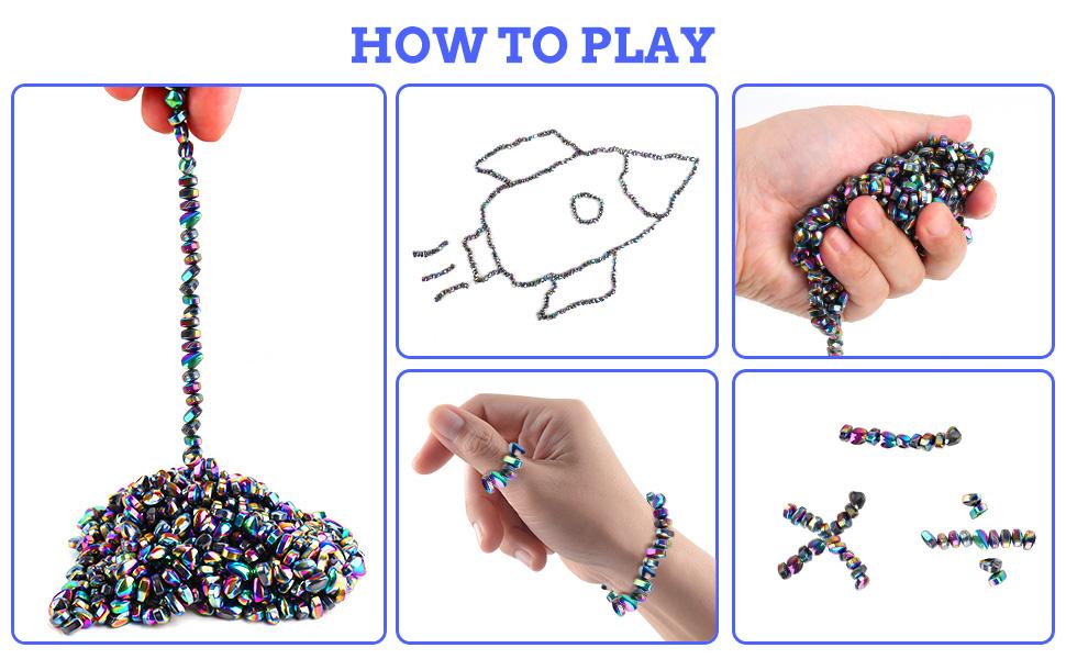 Ferrite Putty Colorful, Sensory Stones for Desk & Office Decoration, Adult Fidget Stress Relief, Ferrite Stones Gift Item