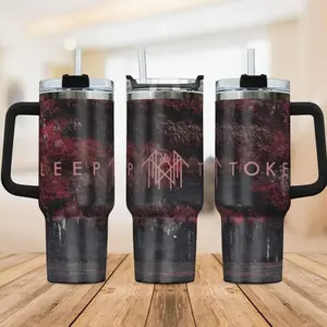 Sleep Token Even in Arcadia 40oz, 20oz Tumbler  Stainless Steel Vacuum Insulated Mug with Handle  Dark Aesthetic Band Drinkware Gift For Fan