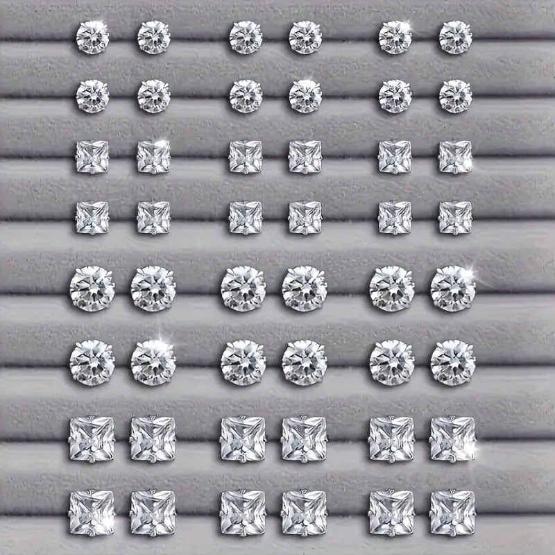 24/36 Pairs of Stunning Shine: Sparkling Zircon & Imitation Pearl Earring Sets. The perfect gift full of elegant charm.
