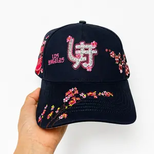 DMG Brand LA Japan Hat Cap SnapBack Navy blue - Premium Streetwear Baseball Cap for Men & Women, Adjustable
