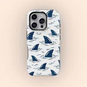 Shark Fin Phone Case, Whale Shark Phone Cases, Nautical Sea Life Phone Cover for iPhone 17 16 15 14 13 12 11 Pro Max
