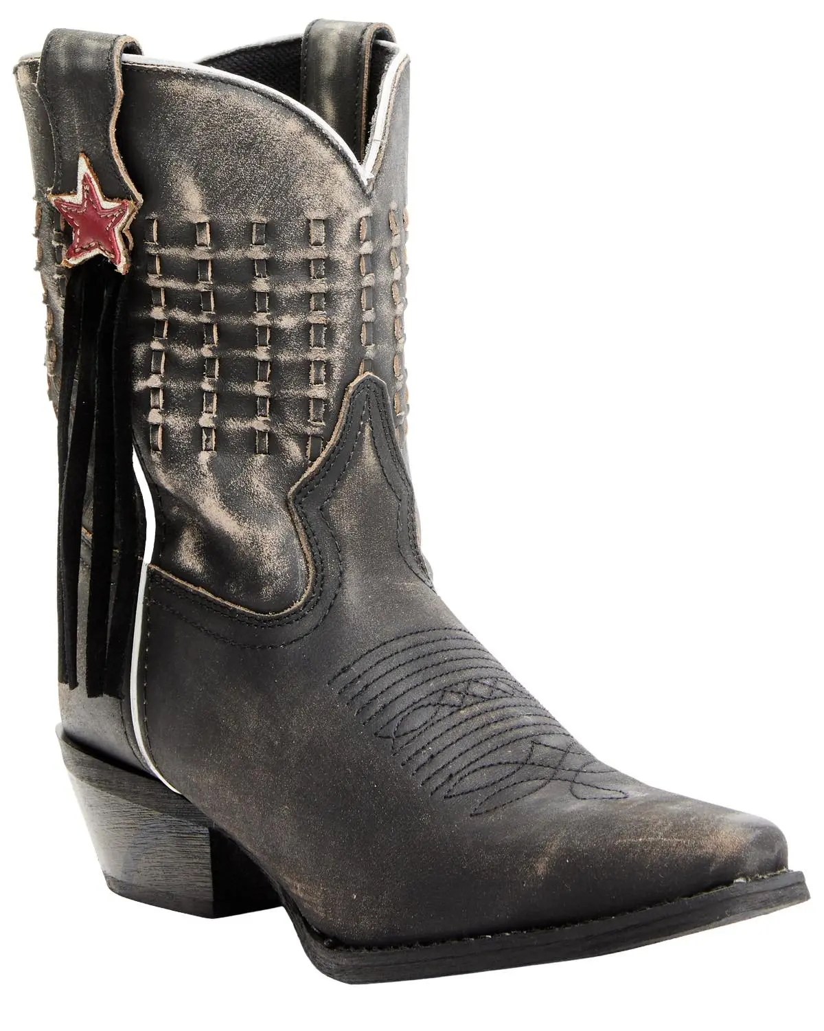 Laredo Women's Distressed Fringe Western Boot Snip Toe - La1038
