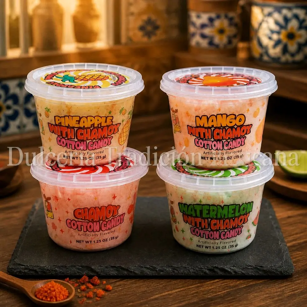 Cotton Candy with Chamoy - 4 Flavors Available - Choose Your Favorite Flavor [Display Not Included]