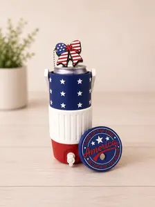 Little Whimsy Co. Handmade Insulated Lightweight 12 oz Skinny Can Holder and Nail Saver Bow Can Opener Drink Set Bundle
