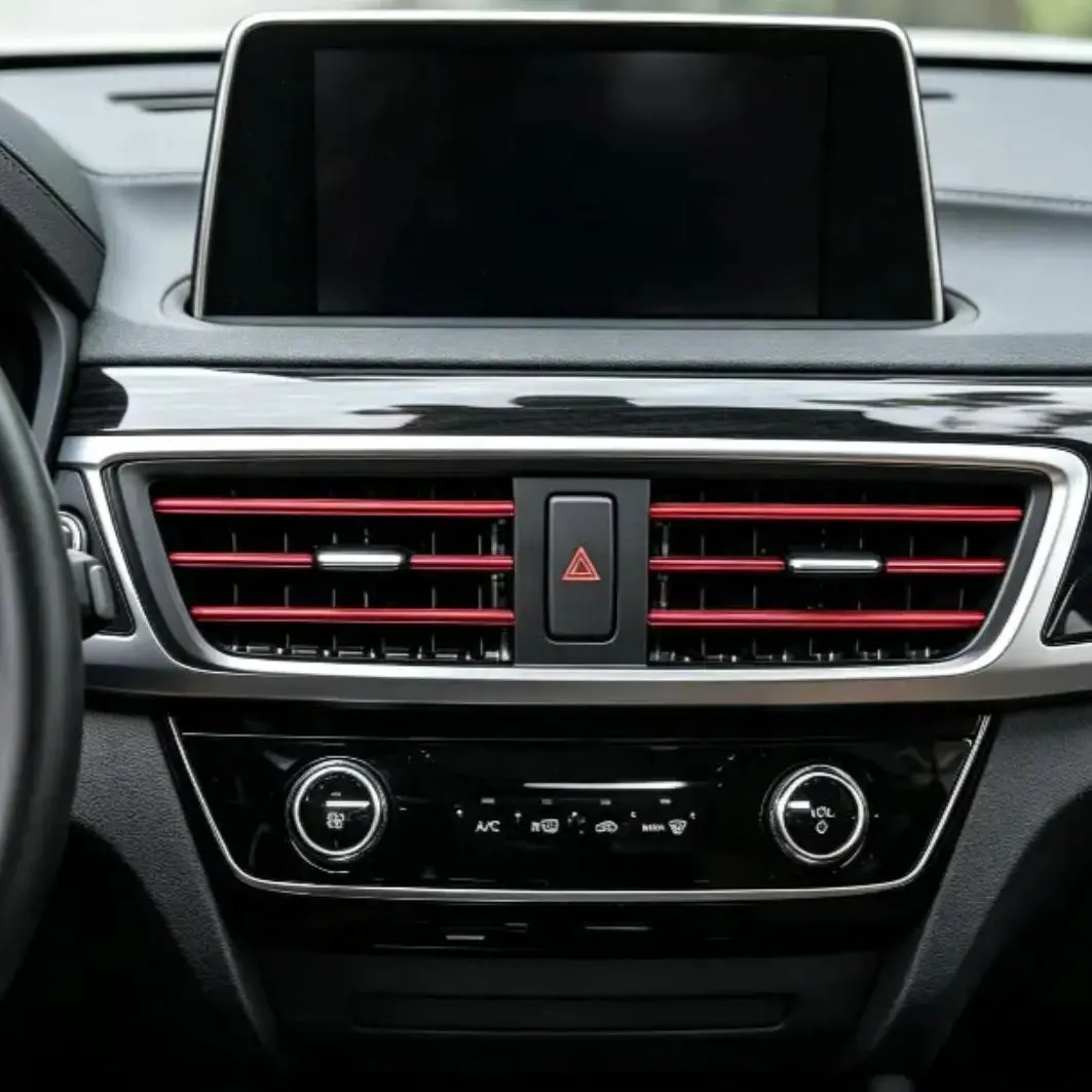 20Pcs Universal Car Air Vent Decor Strips - Chrome Aesthetic Interior Trim Moldings, Car Interior Decorative Accessories for Stylish Vehicle Vibes, Car Accessories