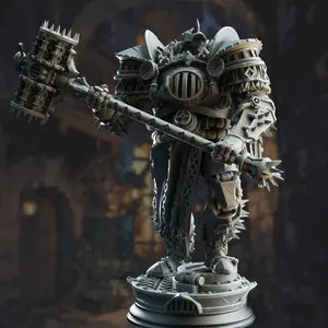 Warforged Colossus - Hadrian, 3D Printed Miniature, DM Stash Home Decor Statue