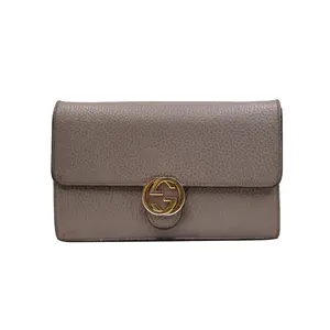 Pre-owned GUCCI leather Crossbody Bags Dollar Calfskin Interlocking G Chain Wallet (27608)