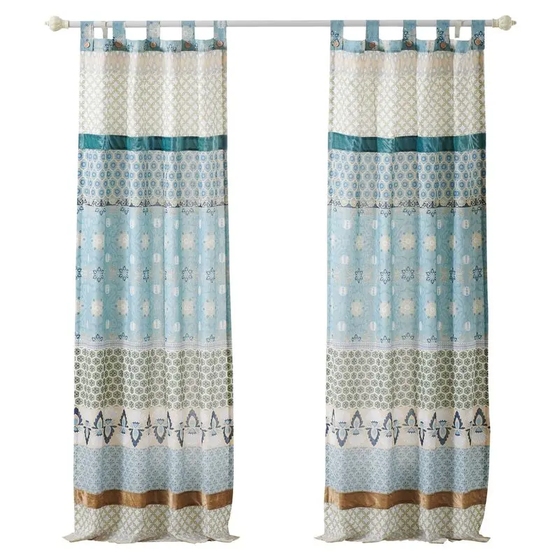 Greenland Home Fashions Thalia GL-2312BWP Panel Pair Window, 42x84Inch