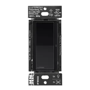 Lutron DVRF-5NS-BL Caseta Claro Smart Switch, 5A, Single-Pole/3-Way/Multi-Location, Black
