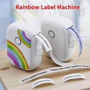 Portable Label Maker with Box, Mini Wireless Rechargeable Printer, Bluetooth-compatible Connected Phone, Includes 1 Roll Sticker, Thermal Printer, Inkless Label Printer