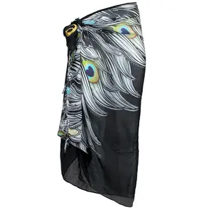 ASICS Womens Kerri Walsh Sarong Coverup Casual Swimwear Casual - Black