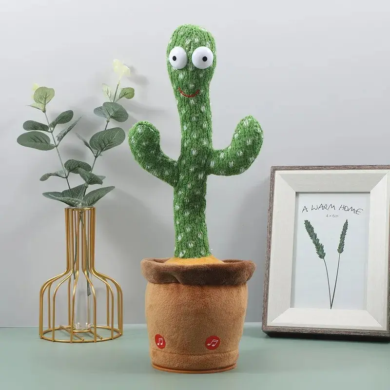 Dancing Cactus Toy 2026 Repeat Talking Singing Wriggle Dancing Plush Stuffed Interactive Decoration for Children