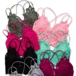 Sea Love Criss Cross Back Lace Bralettes - Cottage Beach