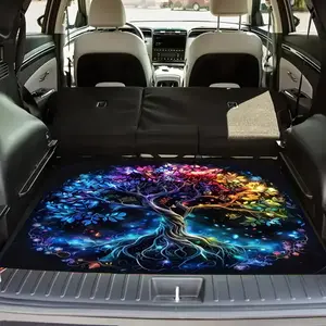 1pc Dreamy Colorful Car Trunk Mat, Creative Anti-Slip and Wear-Resistant Protective Pad