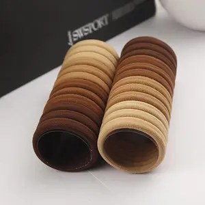 24pcs Cotton Soft Elastic Hair Rings Hair Ties For Thick Hair