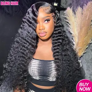 Bling Hair Deep Wave Front Wigs 13x4 13x6 Transparent Lace Frontal Human Hair Wig Brazilian Curly Wave Human Hair Wig For Women #SummerVibes