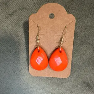 Lottie's Handmade Orange Colorful Drop Hook Earrings