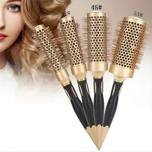 Round Hair Brush Set, Heat Resistant Styling Comb with Nylon Bristles, Hair Styling Tool for Curly and Increment, Thermal Brush Blowout