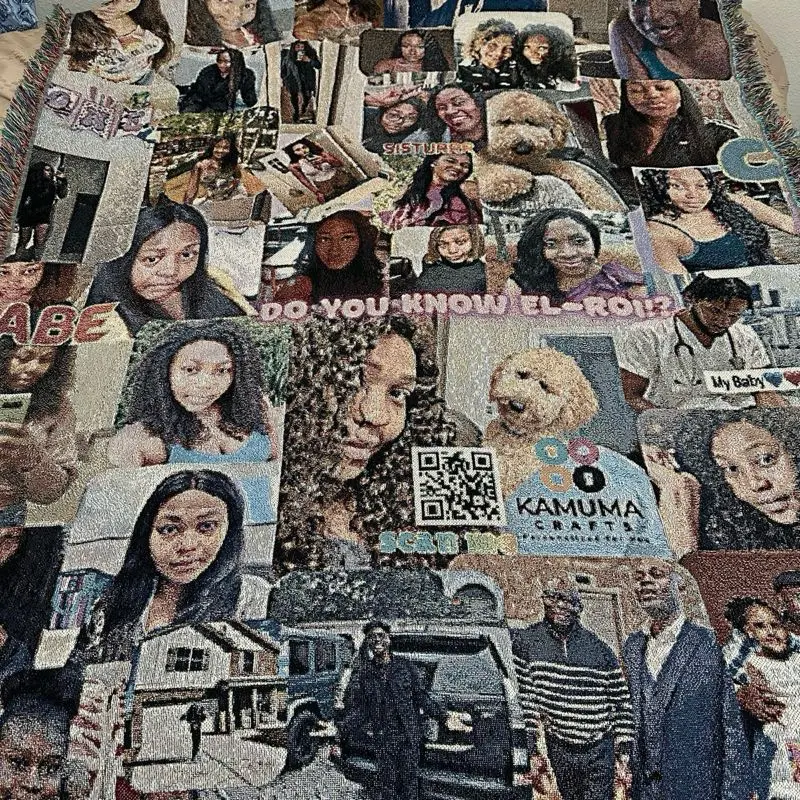 Customized Photo Tapestry Woven Cotton Throw| Personalized Keepsake| Anniversary Gift| Custom Gift for all Occasions