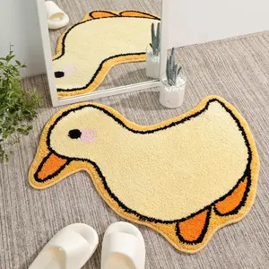 Creative Duck Bath Mat, Non-Slip Bathroom Rug, Absorbent Thick Shower Floor Mat, Bathroom Entrance Mat, Bathroom Mats, 1 Piece
