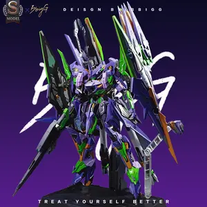 1/72 Scale Full Alloy Skeleton Mechanical Model Kit, 12.6 Inch Pre-Painted Robot with Remote Hover Unit, Sci-Fi Desktop Ornament