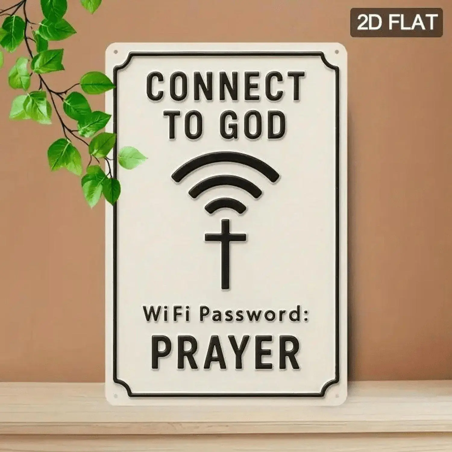 Funny "Connect to God Password Prayer" Metal Plaque, Christian Humor Metal Signs, Religious Themed Home Decor Wall Art