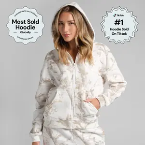 Comfrt | Camo Crop Zip Hoodie | Cropped Camo Full Zip Up Hoodie