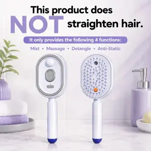 Electric Spray Air Cushion Massage Comb – Self-Cleaning, Anti-Tangle, Anti-Static, Volumizing Hair Brush with Essential Oil Mist Aromatherapy for Hair Care Head massage brush