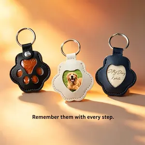 The Memory Keeper 2-in-1 Pet Fur Memory Charm DIY Keychain & Necklace Pendant for Cat or Dog Fur & Photo Handmade Memorial Gift for Pet Lovers Durable Lightweight