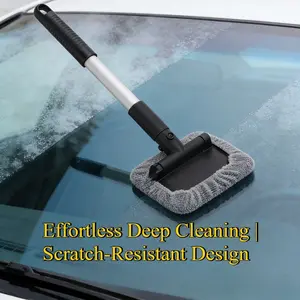 2026 New Extendable Car Cleaning Brush, High-Efficiency Microfiber Bristles, Clean Car Paint & Windows, Reach Roof & Wheels Easily