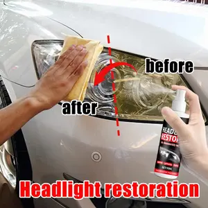 Car Headlight Restoration Kit, Clearness Restorer for Yellowing and Scratches, Polishing and Transparent Light Recovery
