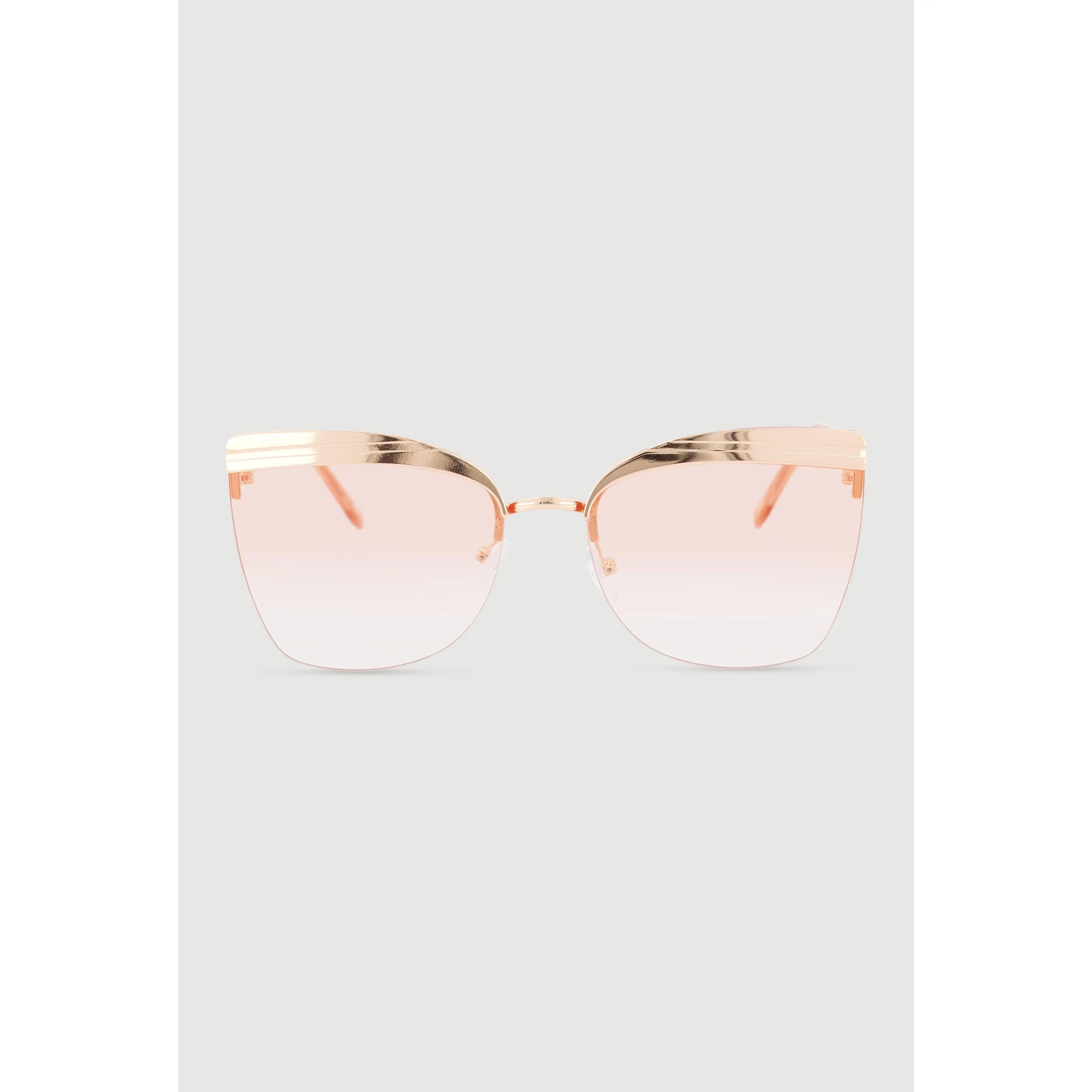 Metallic Browline Sunglasses