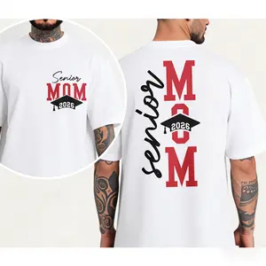 Senior Mom 2026 T-shirt, 100% Pure Cotton T-shirt Graduation Gift