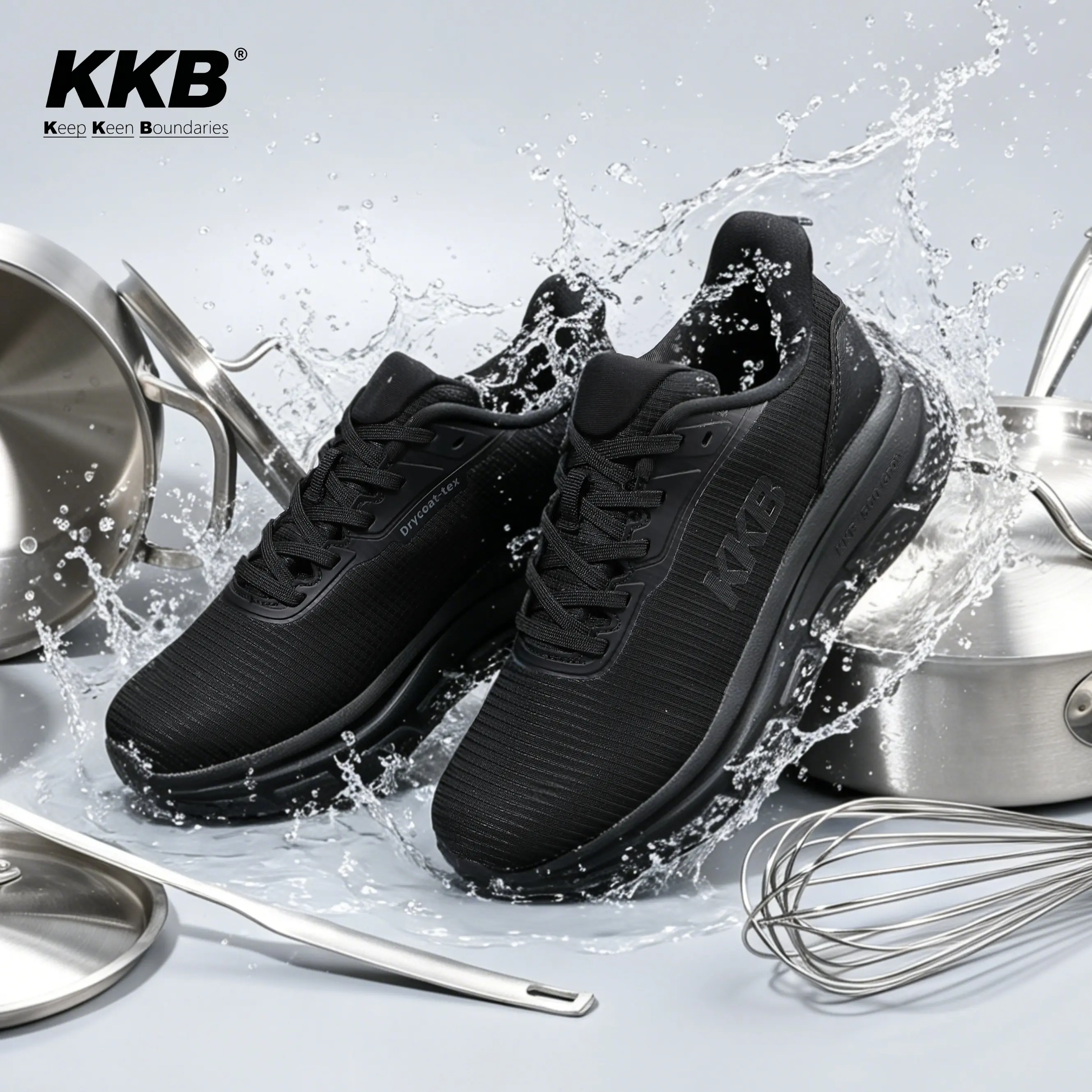 Men's Nonslip Water-resistant Orthopedic Casual Trainers - Arch Fit, Rubber Sole for All-Day Walking & Service Work Shoes