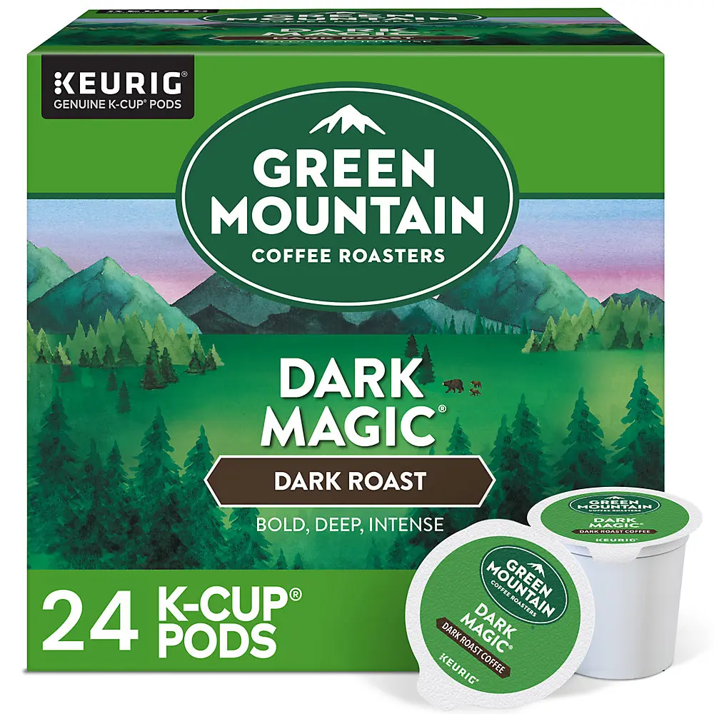 Green Mountain Coffee Roasters Dark Magic Coffee - Extra Bold Keurig K-Cup Coffee Pods - Dark Roast Coffee - High Box Count