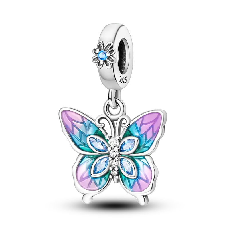 Colorful blue and purple butterfly