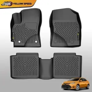 All Weather TPE Black Rubber Floor Mats Liners Fit For 2014-2019 Toyota Corolla Car Interior Accessory Durable Non-Slip Design