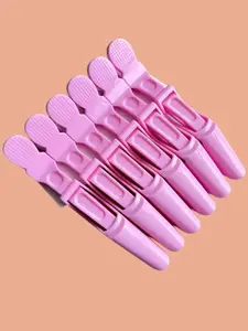 6-Piece Bright Hair Clips Set, Non-Slip Styling Dividers for Dyeing & Blow-Drying, Strong Hold for Thick & Thin Hair, Women's Cute Hair Tools