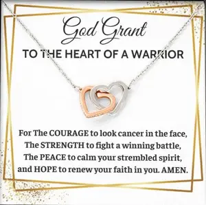 Inspirational Jewelry Necklace for Women - Courage Against Cancer Survivor Necklaces - Meaningful Caring Message - Perfect Cancer Gifts for Friends, Mom, Daughter, Patients