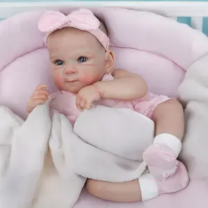 DRIMSY Realistic Reborn Baby Dolls 18 Inch Lifelike Newborn Girl with Soft Full Vinyl Body & Cute Accessories for 3+ Years Old Kids Gifts - Rebornbabydoll