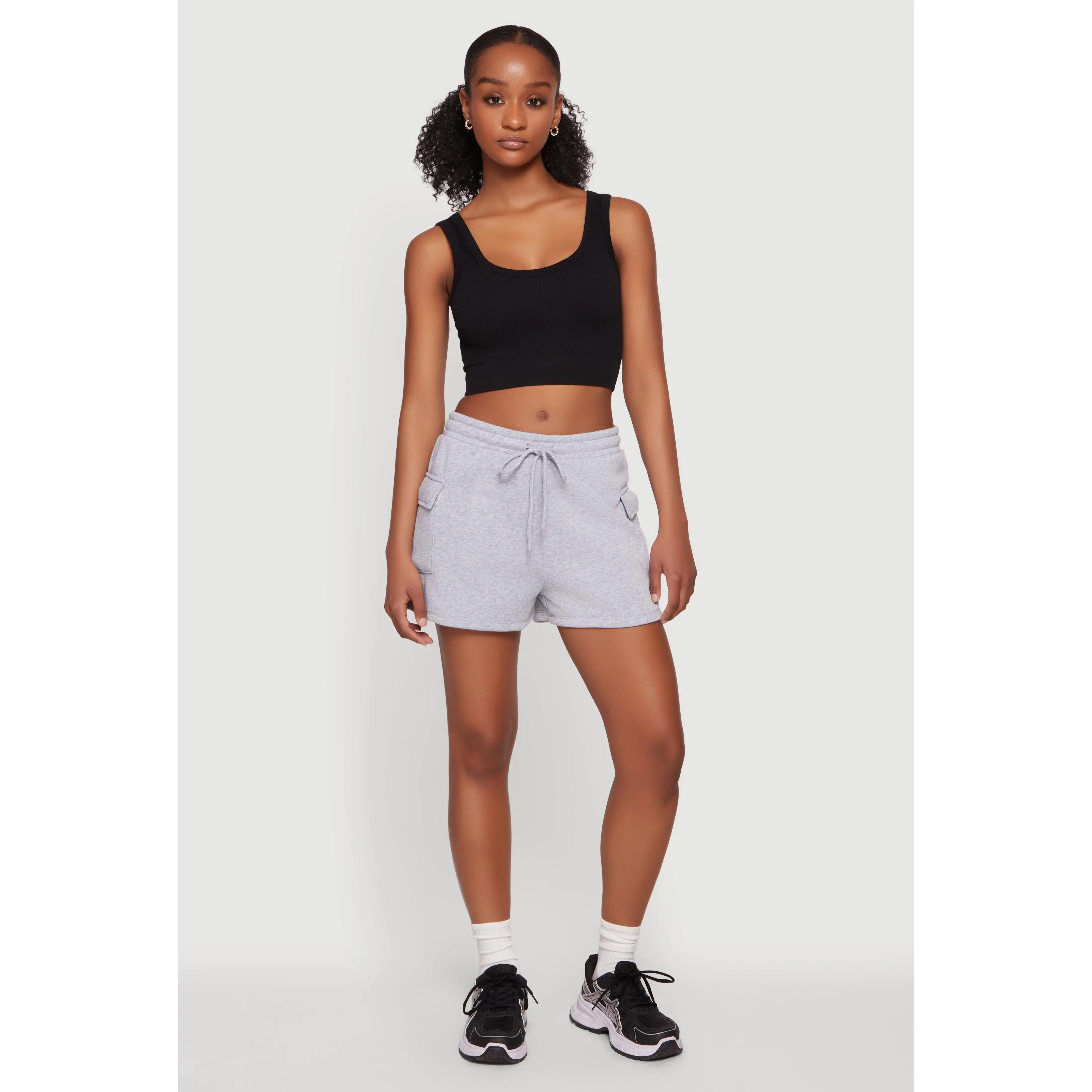 Cargo Sweatshorts with Drawstring Waist