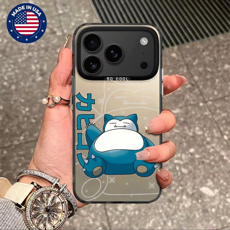 Snorlax  Casing For iphone 17 16 15 14 13 12 11 7 8 Plus ProMax AIR Samsung S22 S23 S24 S25 PLUS ULTRA Flaunt Mobile Phone CaseHard TPU PET PC Black ShockproofSmartphone Cover