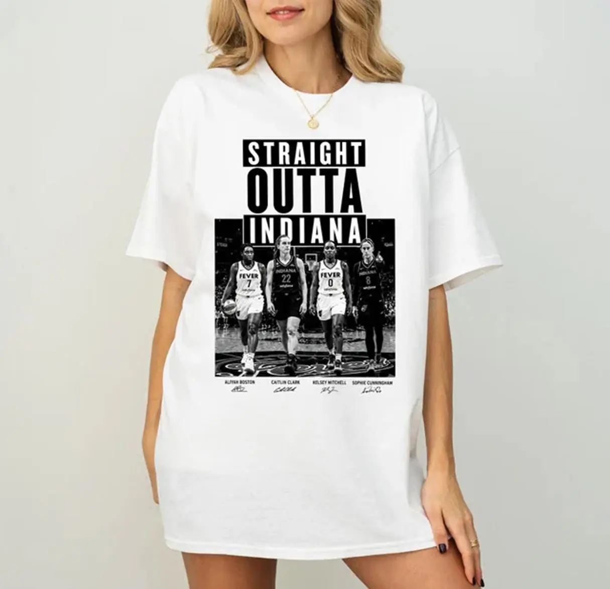[Sale Up To 50%] Straight Outta Indiana Basketball Shirt, Indiana Fever Fan Tee, Caitlin Clark Graphic Shirt, Women's Basketball T-Shirt, Game Day Fan Gift, Graphic Streetwear T-shirt