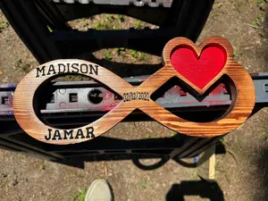Infinity name and anniversary engraved sign