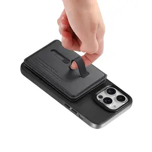 For Magsafe Strong Magnetic Phone Wallet, Invisible Pull Silicone Ring Card Holder, Compatible with Orange For Apple iPhone 17/16/15/14/13/12/11[Valentine's Day]