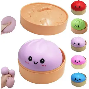 Latest 2026 Dumpling Squishies, Cute Purple Dumpling Squeeze Toy with Mystery Design