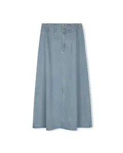 Patch Detail Skirt- Denim