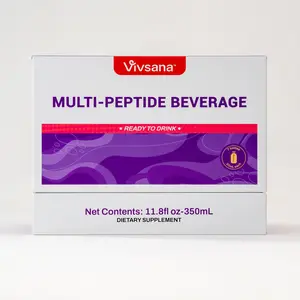 Vivsana Multi-Peptide Beverage - 7 x 50mL Bottles - Sturgeon Peptide Balance Formula for Women's Wellness with FERMLOVE Peptide & 5 Berry Antioxidants