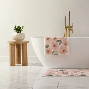 100% Cotton Blossoms Patterned Bath Mat 100% Cotton Blossoms Patterned Bath Mat