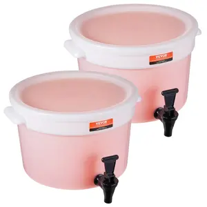 VEVOR Beverage Dispenser, 3 Gallon Drink Dispensers for Parties, Plastic Juice Dispenser with Spigot and Lid, Iced Tea Lemonade Juice Water Dispenser, for Restaurants, Hotels, Parties, 2 Pack